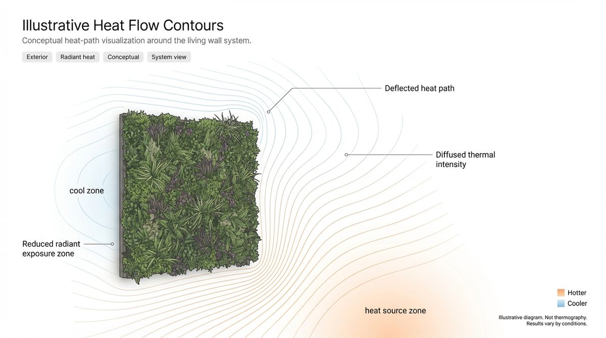 heat flow artificial living wall 001
